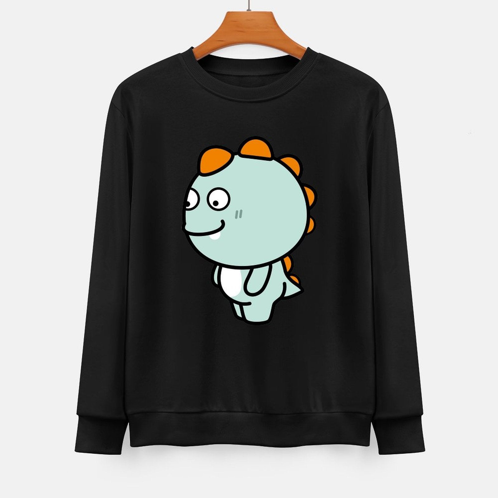 Front Patterned Long Sleeve TopRelaxed Fit Premium